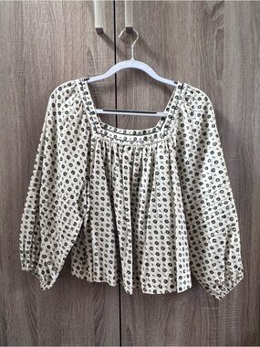 Madewell Square Neck Flowy Blouse
